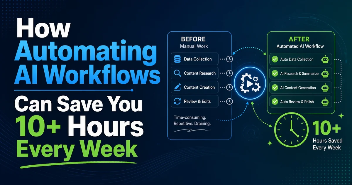 How Automating AI Workflows Can Save You 10+ Hours Every Week (Real Examples)